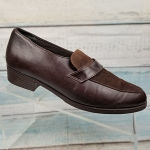 Munro Sport Womens Brown Leather Suede Loafers 7.5
